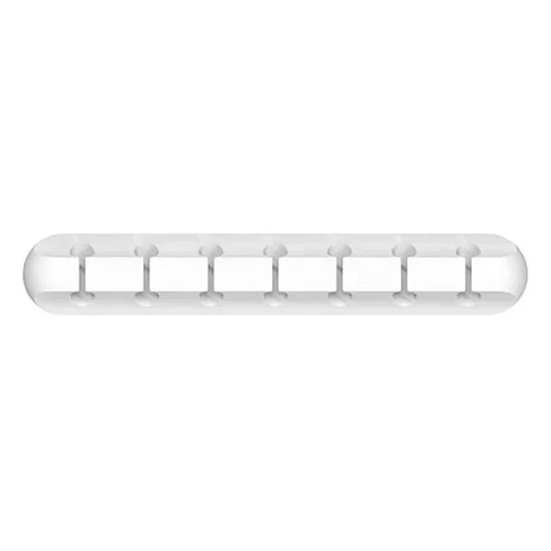 USB Cable Organzier Silicone Charging Cable Winder Mouse Cable Holder Office Desk Arrange Flexible Cable 7 Holes Management Clip