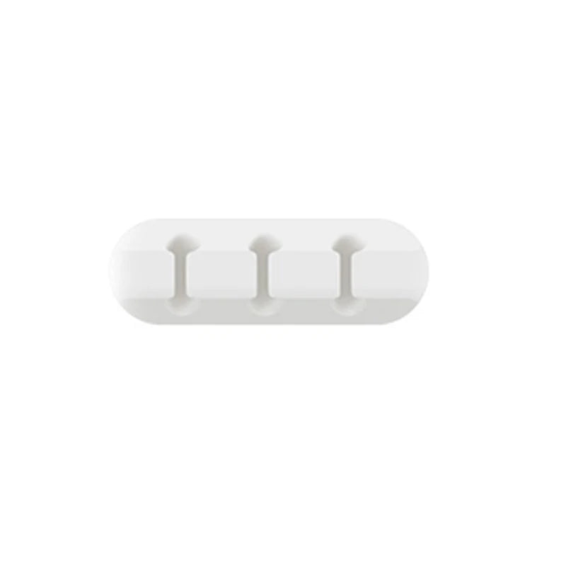 USB Cable Organzier Silicone Charging Cable Winder Mouse Cable Holder Office Desk Arrange Flexible Cable 7 Holes Management Clip